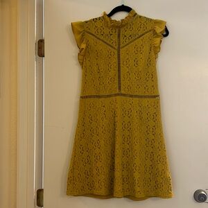 Altar’d State Lace Ruffle Cap-sleeve Dress